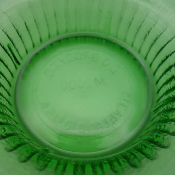 Vintage EO Brody Co M2000 Cleveand O.USA Green Glass Bowl - Picture 13 of 15